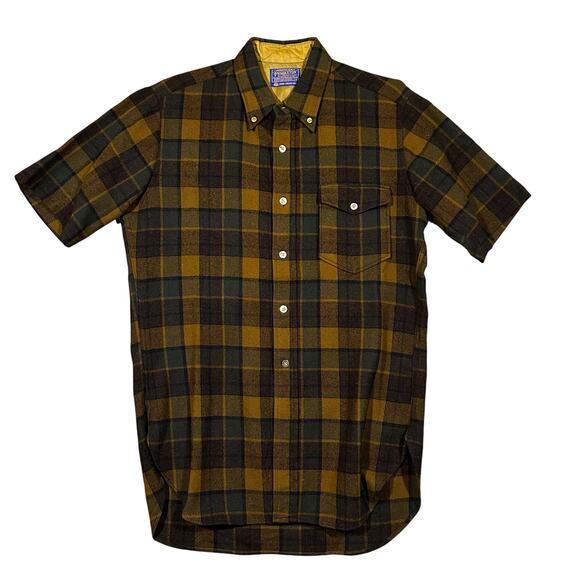 Vintage 70s/80s Pendleton 100% Virgin Wool Short Sleeve Shirt - Picture 1 of 3